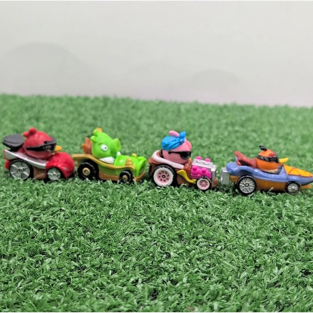 Angry Birds Go Telepods Kart Racer Car Toy Lot Flag Vintage